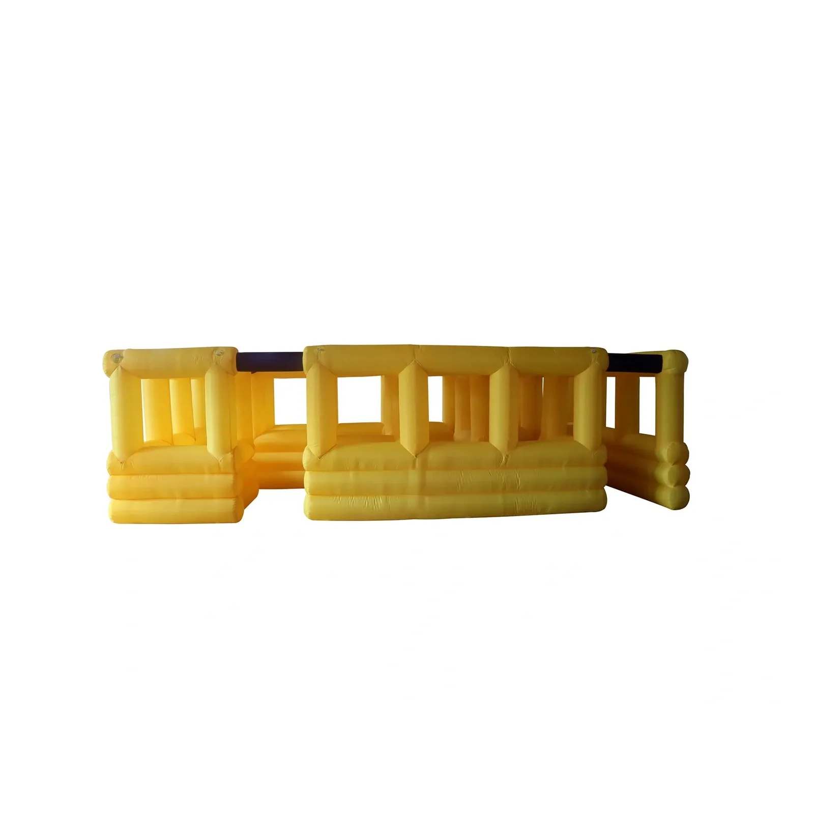 Outdoor Yellow Purple Open Frame Inflatable Maze 3X6m 10X20ft with Blower Commercial Rental Party Challenge Kids and Adults