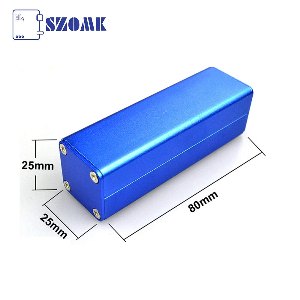 Aluminum enclosure electronic switch box (1Pcs) 25*25*80mm electro shocker box diy electronic amplifier enclosure