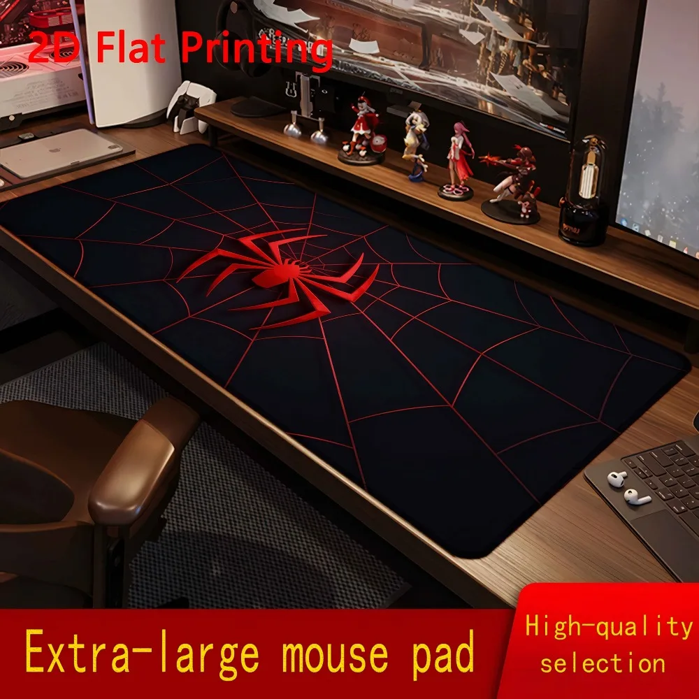 CIFBUY Red Spiderweb Gaming Mouse Pad PC Keyboard Desk Mat Non-Slip Rubber Base Smooth Surface Easy Clean Home Office Laptop Dec