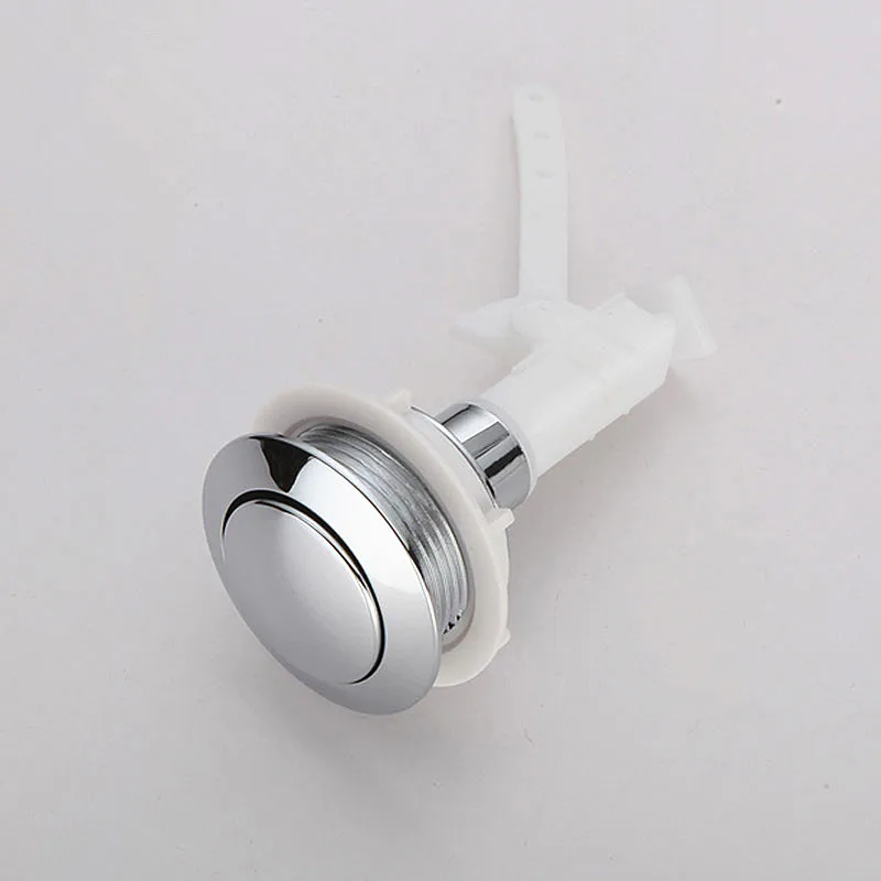2pcs Universal Single Push Button Toilet Tank Lid, Round Hole 38-45mm, Replacement Flush Valve,J17357