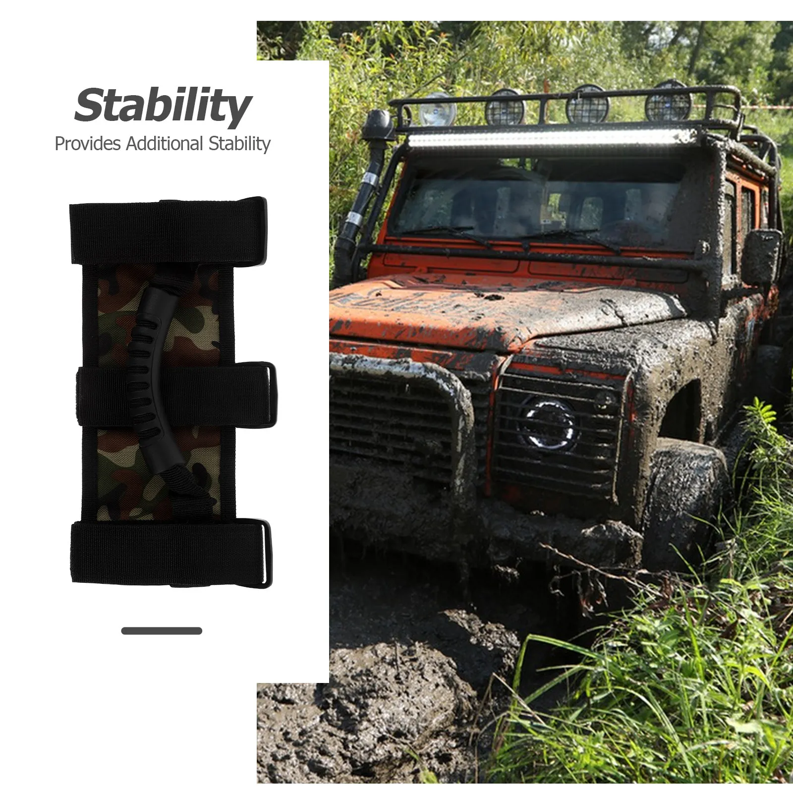 Cloth Car Interior Grab Handle for Roll Bar Universal Fit Antisway Design Heavyduty Fabric Quick Install Stylish Interior
