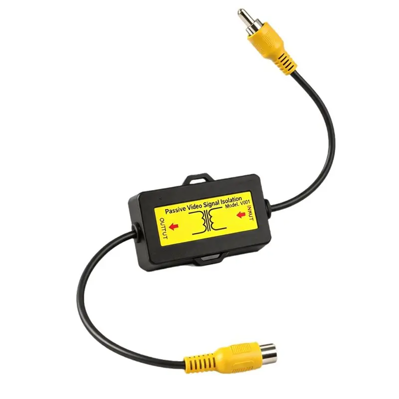 RCA For Camera Signal Isolator Passive Video Signal Isolation Filter For Car Snowflake Removal