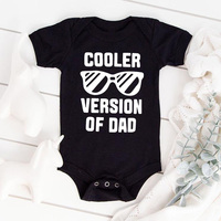 Funny Newborn Boys Girls Clothes Dad Letter Sunglasses Onesie Summer Casual Comfortable Crew Neck Baby Romper