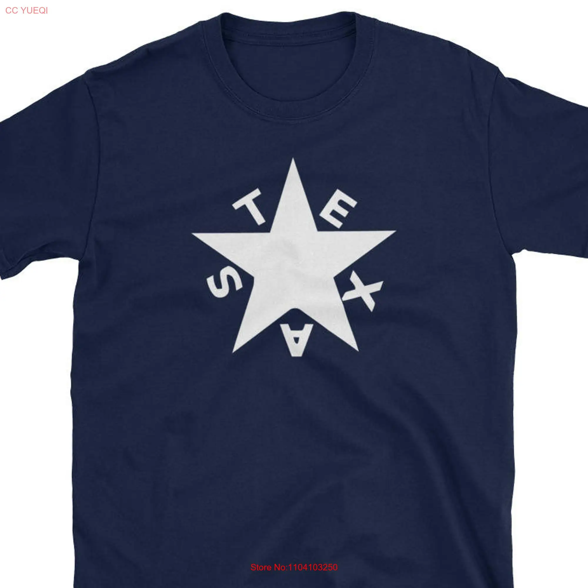 Lorenzo De Zavala Texas Star Flag of 1836 T Shirt long or short sleeves