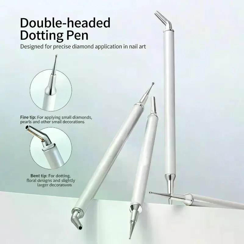 Nails Picker Dotting Pen For Manicure Double Head Point Drill Pen Dot Painting Point Pen Rhinestone Picker DIY Decoration Tool