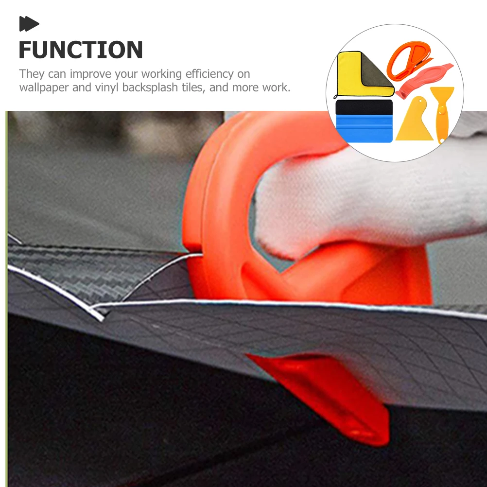 

1 set Car Film Application Tool Kit Plastic Scraper Smoother Wallpaper Installation Squeegee Vinyl Wrap Tools Set Glass Film