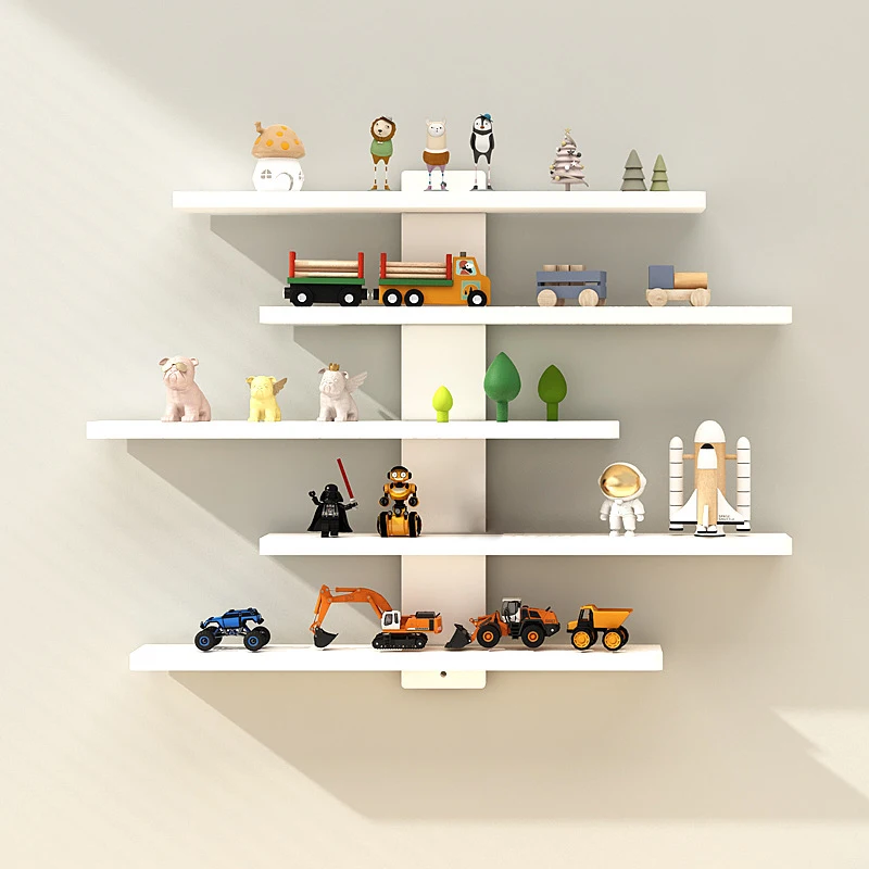 Pequeños bloques de construcción ajustables de 5 niveles y coleccionables, estante de exhibición montado en la pared para decoración moderna del hogar para figuras de acción