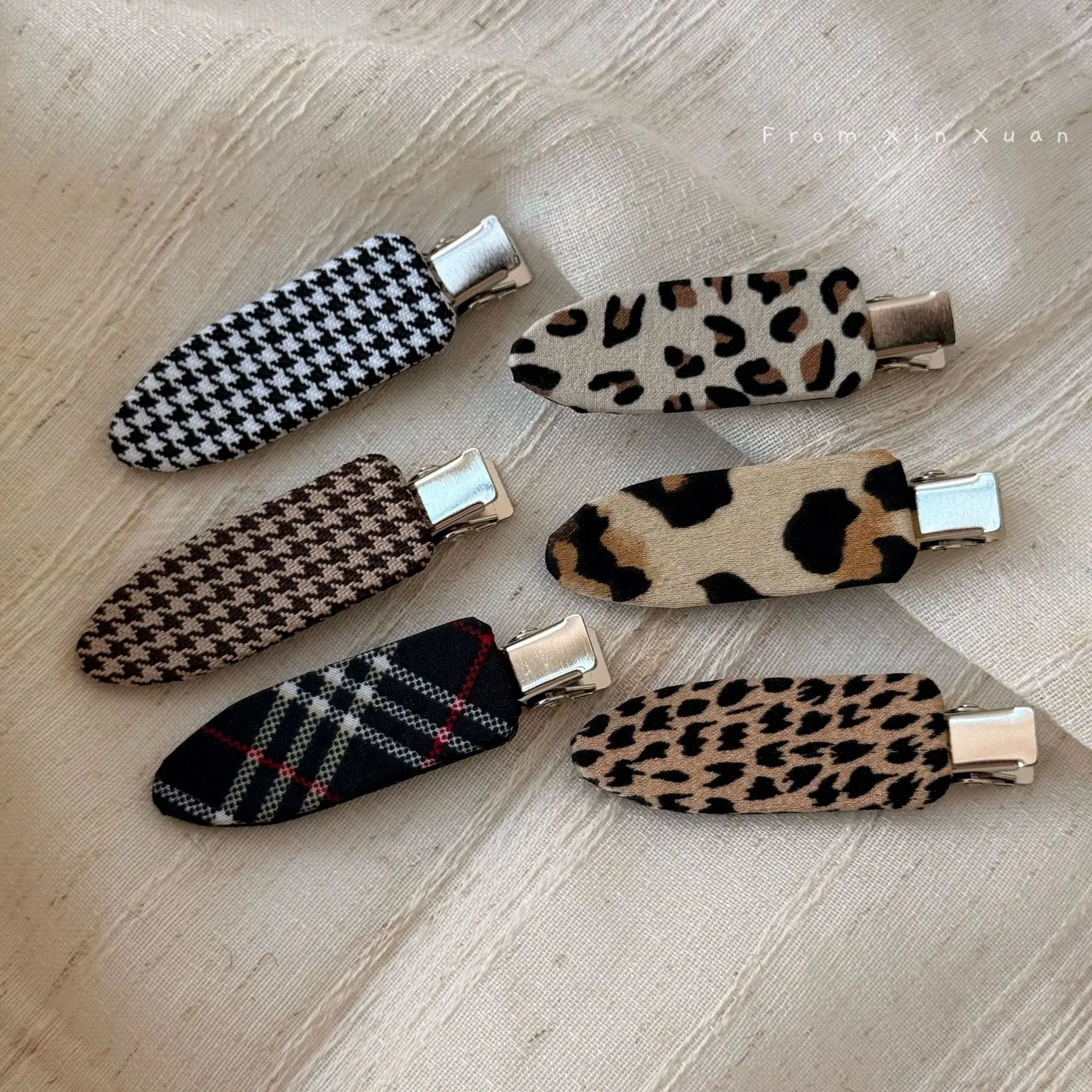 Leopard Print Hair Side Clip Seamless Forehead Bangs Broken Hair Clip Korean Fashion Women Girls Hairpin Styling Accessories