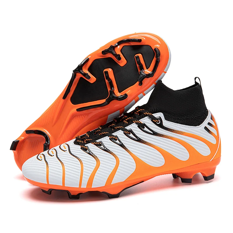 Men Football Boots High Top Soccer Field Cleats Sports Shoes Football For Teenager Anti-slip Crampon Futbol Sneakers 2024 New