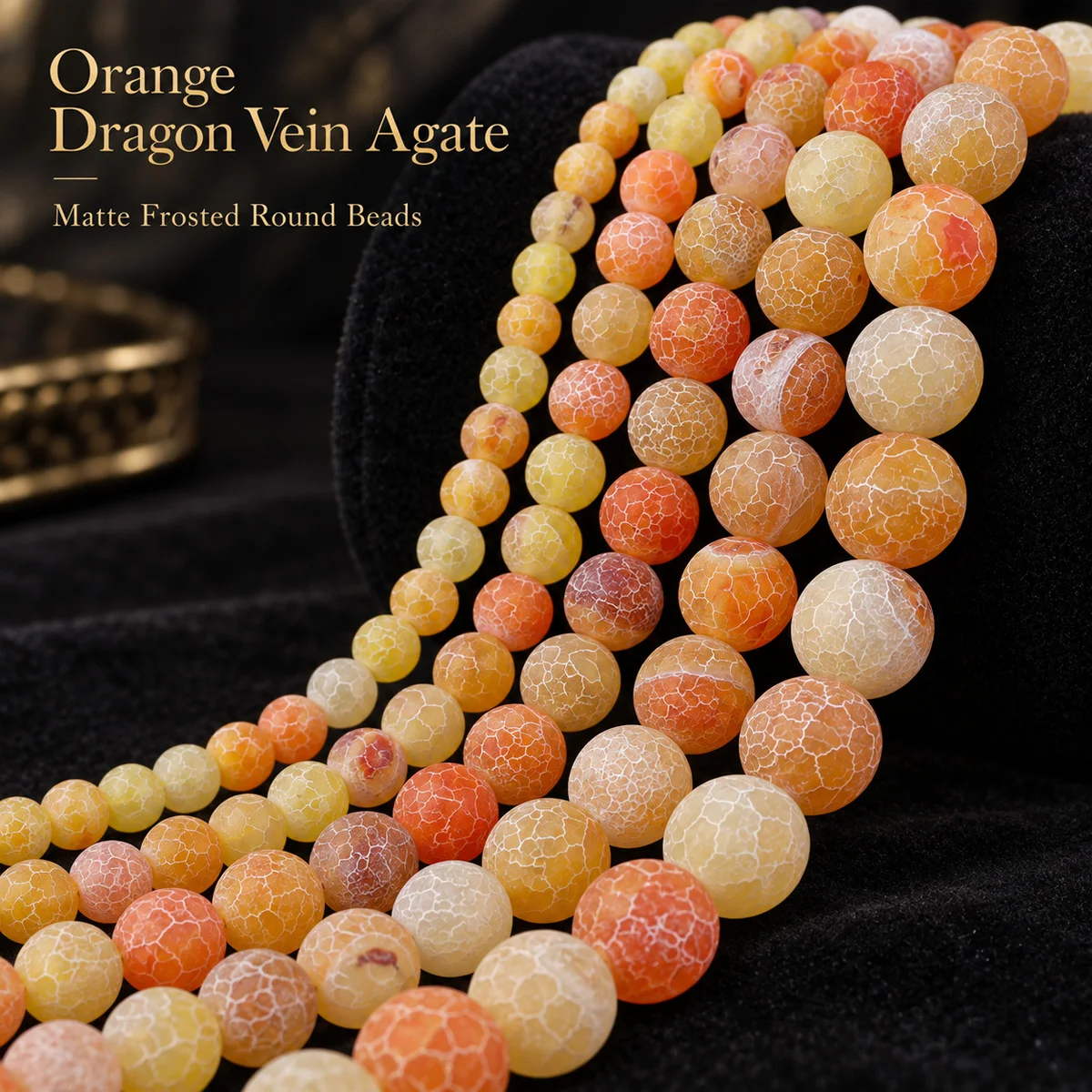 18-31Pcs 6-10mm Orange Weathered Agate Loose Beads for Making DIY Bracelets Necklaces Keychains Various Jewelry Accessories