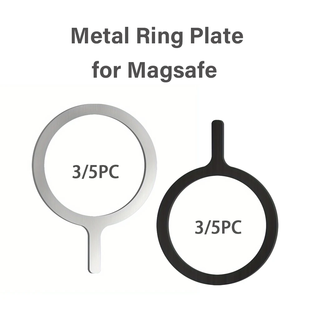 

3/5pcs Metal Ring Plate for Magsafe Accessories for iPhone13 14 15 Magnetic Mobile Phone Holder Car Wireless Charger Iron Sheets