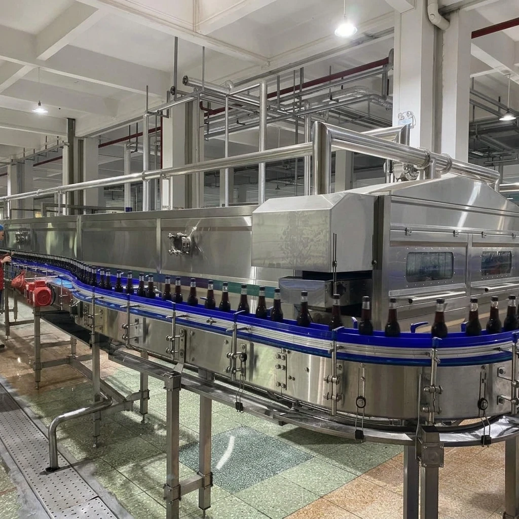 Energy-saving Spray Type Pasteurizing Tunnel for Bottled Drink Factory | Stable Tunnel Pasteurizer Machine