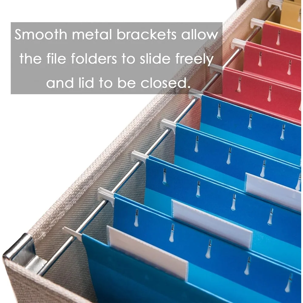 Складной органайзер для файлов, набор из 2 декоративных контейнеров для хранения, портативная система хранения документов, офисная домашняя организация