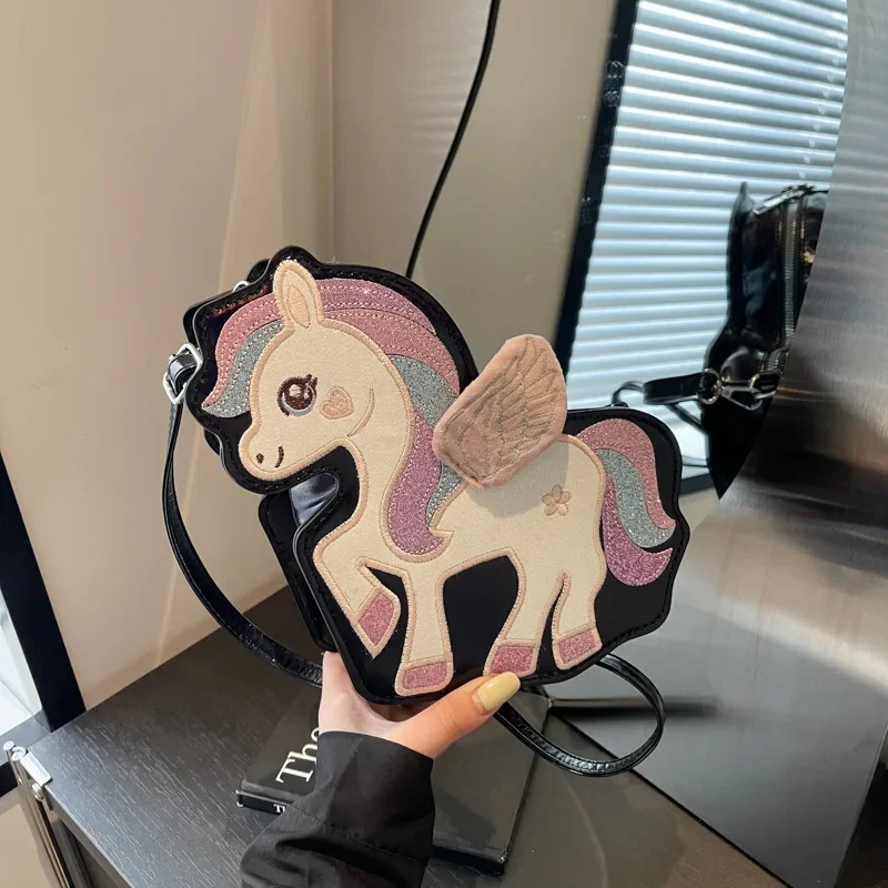 

Pony Funny One-Shoulder Crossbody Armpit Bag for Girls Cute Small Personality Bag