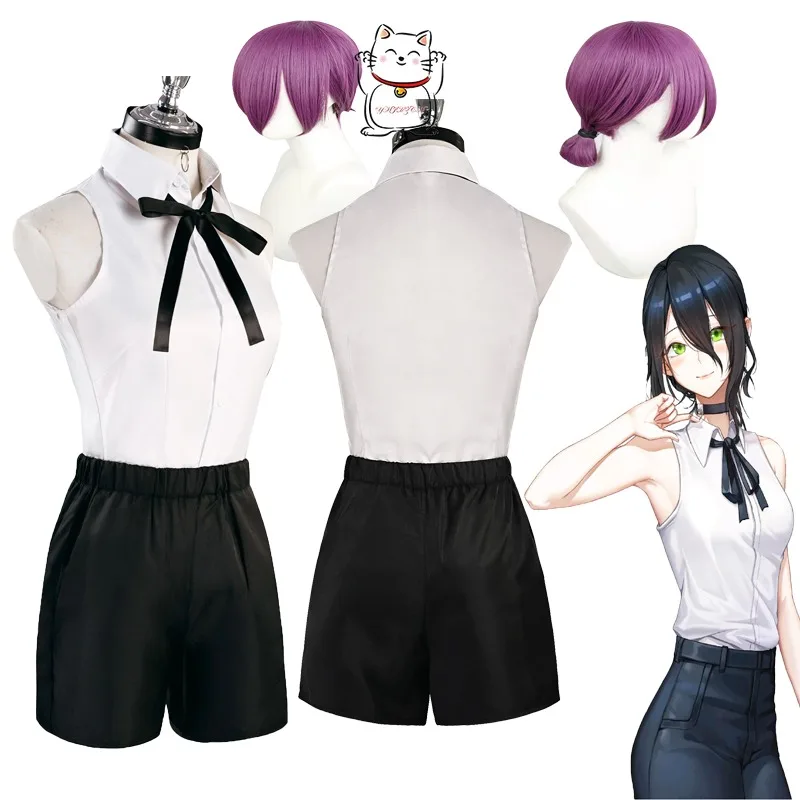 Новый костюм для косплея аниме-персонажа Рене (демон), парик, рубашка, шорты, носки для Хэллоуина, горячая распродажа
