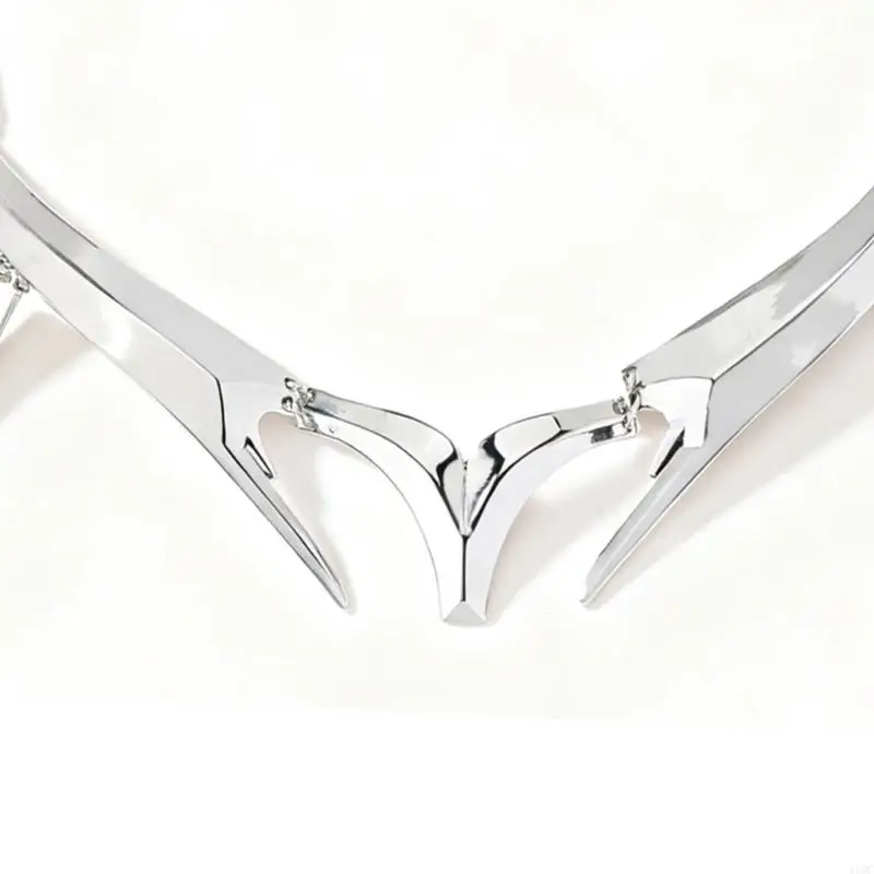 2025 جديد القوطية الميكانيكية الشفاه الوجه سلسلة الحرفي مجوهرات للجسم سبيكة خوذة للحفلات والمهرجانات #3