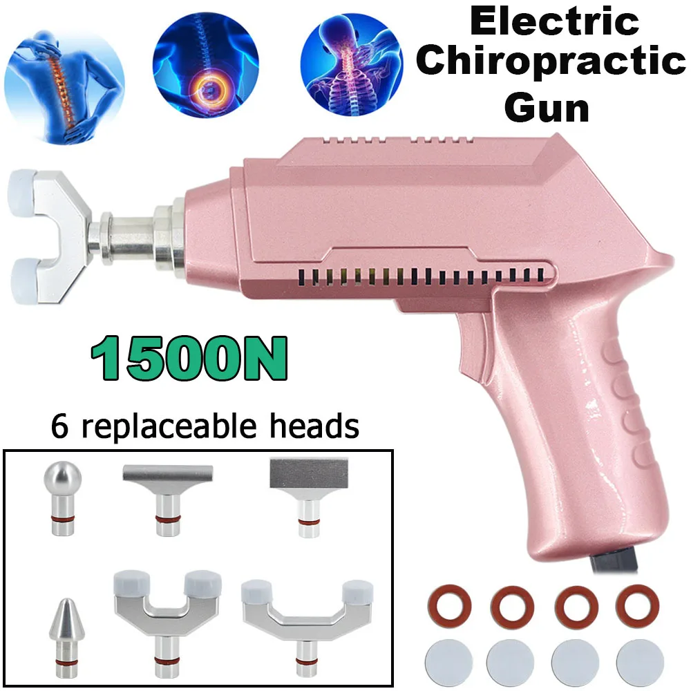 

Electric Chiropractic Adjusting Tool 1500N Impulse Body Massage Gun Cervical Muscle Relaxation Spine Correction Therapy Massager