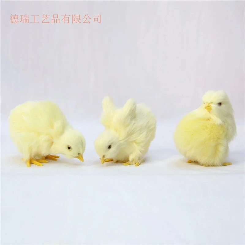 Realistic Faux Chick Plush Toy, Simulation Fluffy Chicken Doll Animal, Ornament For Kids Teaching Easter, Home Decor Party Gift
