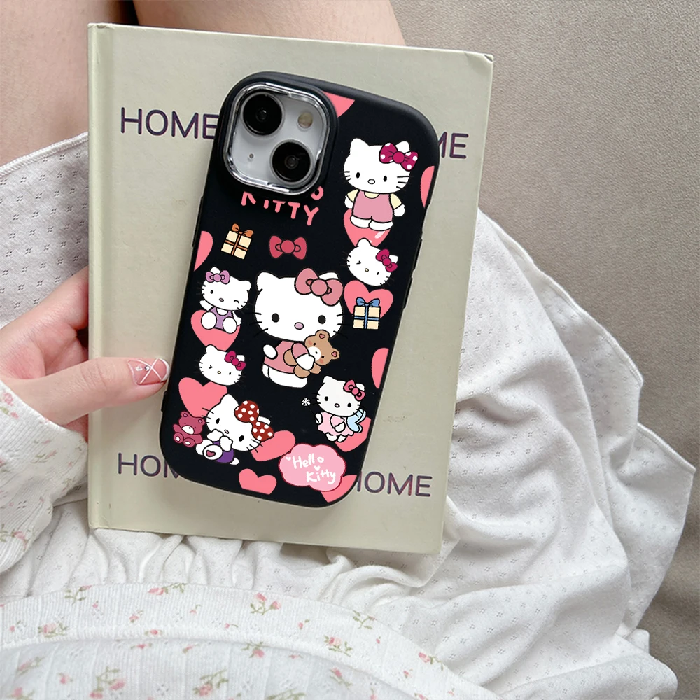 Sanurgente-Coque de téléphone Hello Kitty, coque en silicone souple antichoc, coque pour Samsung Galaxy S24, S23, S22, S21, S20 Ultra Plus, FE, 4G, 5G