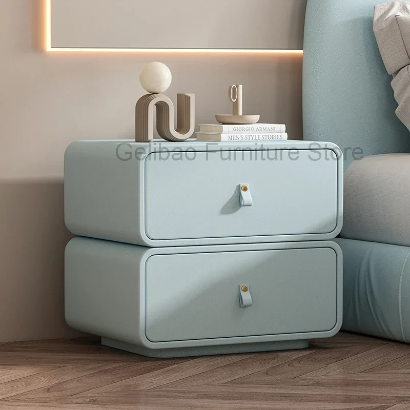 Wood White Nightstands Bedroom Cheap Shelves Module Dessert Small Cabinet Filing Corner Auxiliary Table De Nuit Furniture T50CG