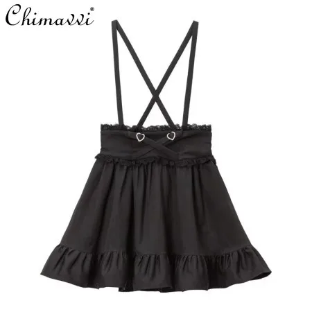 

Japanese Mine Style Mass-Produced Waist Skirt 2023 Autumn New Y2k Slimming Pleated Oversized Skirt Girly Style Temperament Skirt