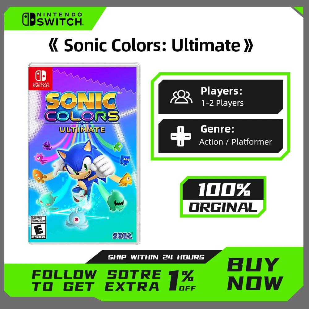 Sonic Colors Ultimate - Nintendo Switch Game Deals 100% Original Games Cartridge Physical Card Adventure for Switch Oled