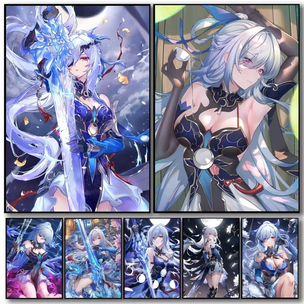 Honkai Star Rail Jingliu Game Poster And Prints Wall Art Pictures For Modern Bedroom Game Room Home Decor