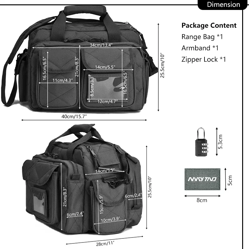 Imagem -02 - Bolsa de Nylon Durável ao ar Livre Case G-un Pacote de Acessórios de Tiro Antiderrapante Bolsa para Acampar e Caçar Bolsa Edc