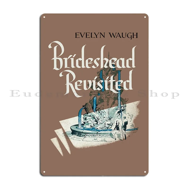 Brideshead Revisited Vintage Book Cover 1945 Metal Sign Wall Garage Create Plaques Wall Decor Tin Sign Poster