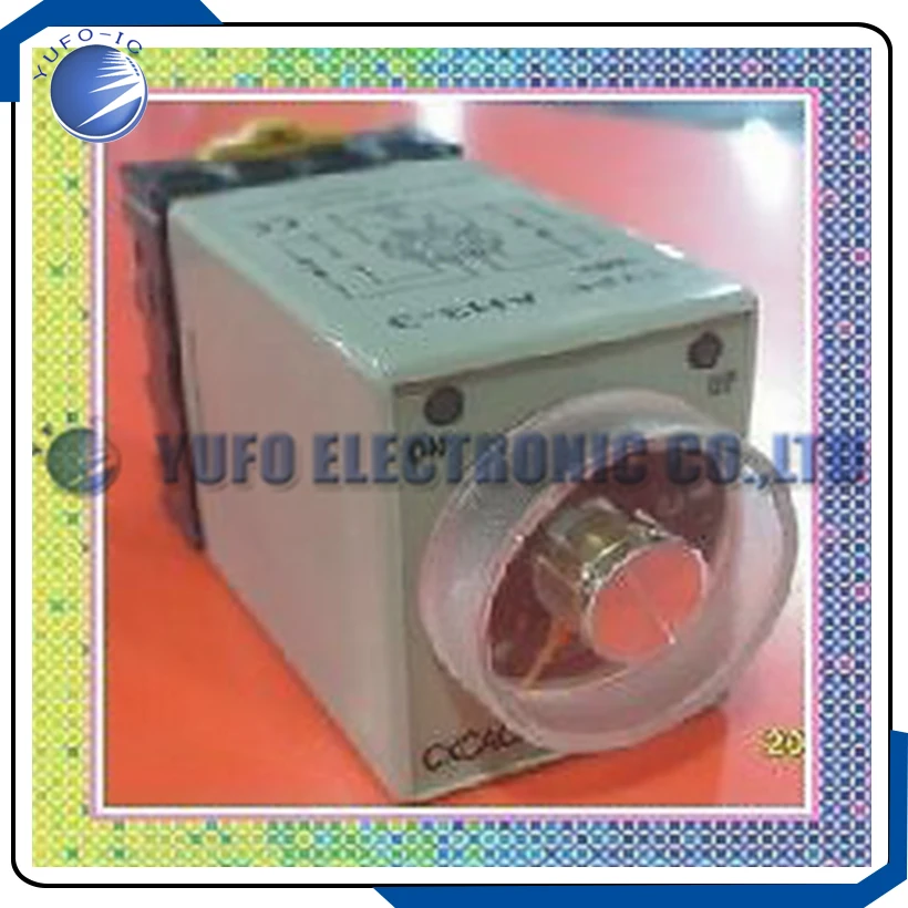 Free Shipping One Lot 1X 110V AC AH3-3 Delay Timer Time Relay 60 Second BASE