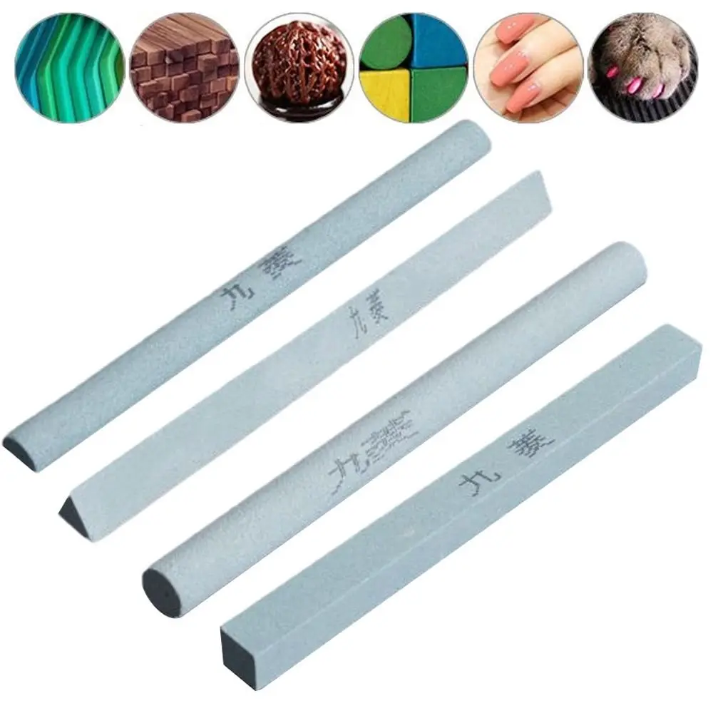 High-quality 320 Grit Whetstone Square Triangle Oilstone Semicircle Circle Sharpener Stone Glass