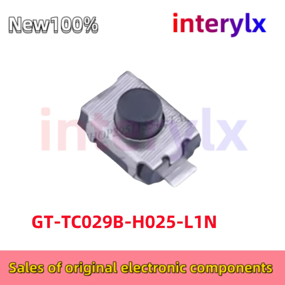 10Pcs/Lot Original GT-TC029B-H025-L1N GT-TC029B-H025 Two-pin Vertical Sm Turtle Tact Switch 3*4*2mm Without Positioning Pillars