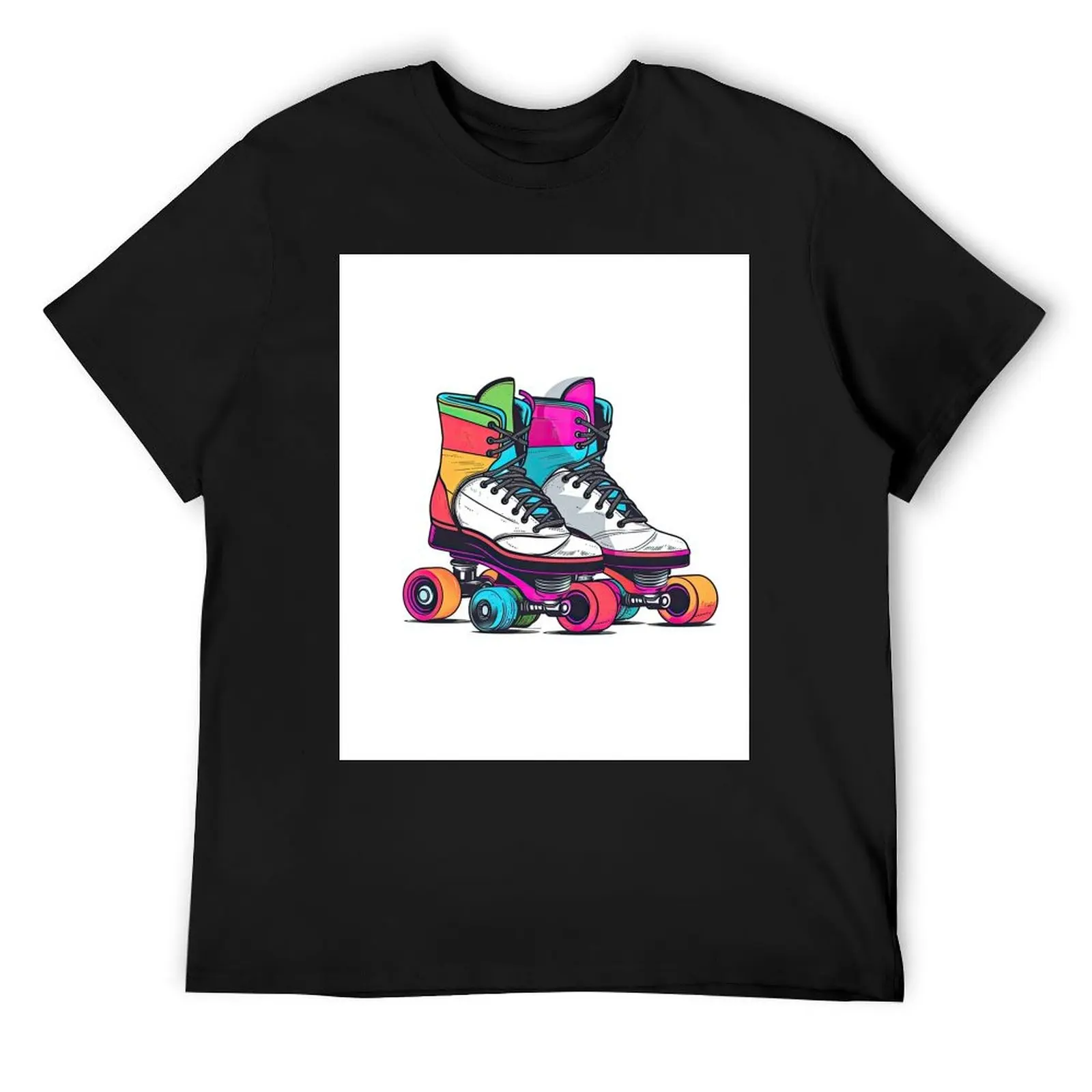 

Roller Skates - Retro Rollers: 80s Skate Vibes T-Shirt blanks aesthetic clothes mens t shirts casual stylish