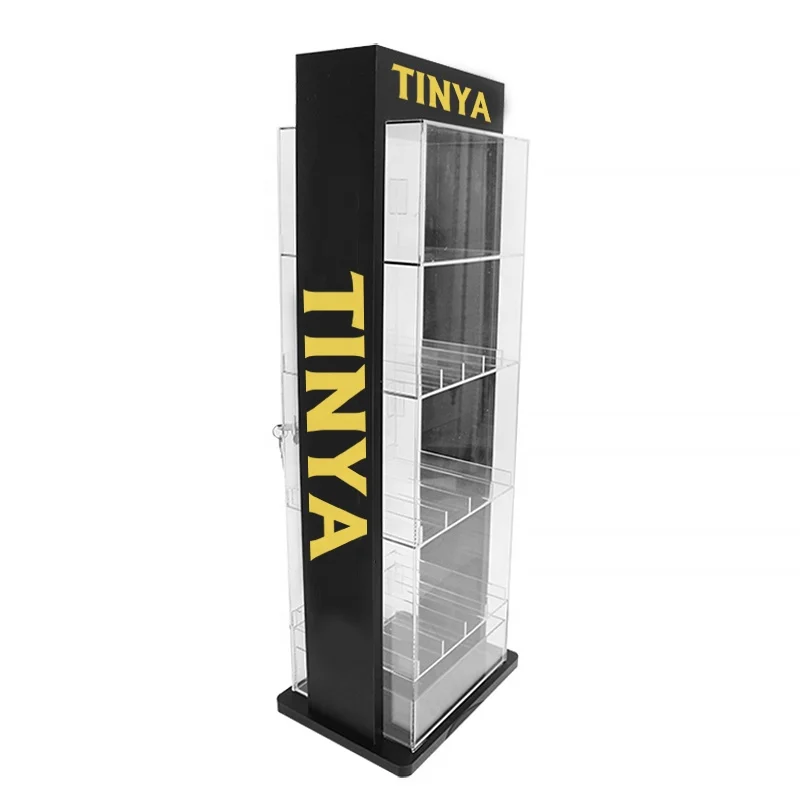 custom.Table Top Acrylic Display Rack Consumer Electronics Display Cabinet 5 Tiers Custom Display Cabinet