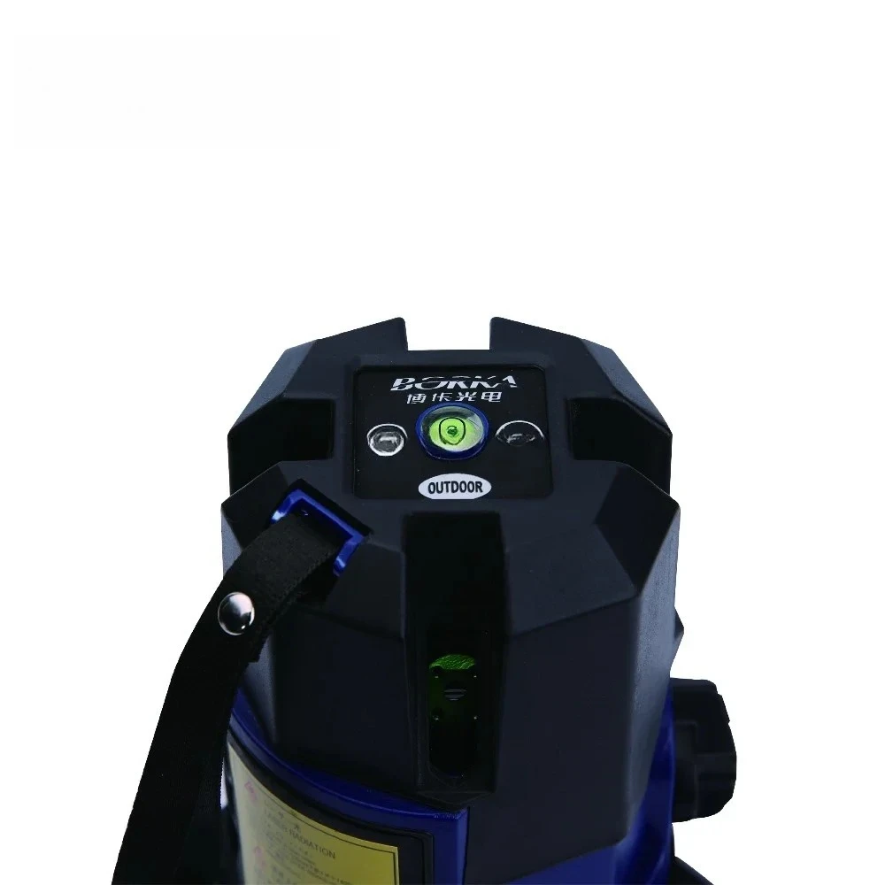 LED Blue Light 5 lines 4V1H 360 Rotary Cross Line Level Self Leveling Instrument