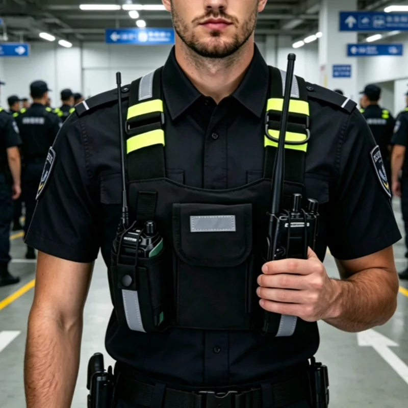 Chest Bag Walkie Talkies Front Pack Pouch Case Radio Shoulder Holster Two Way Radio Chest Harness Holder Bag Vest Rig Drop Ship view 4