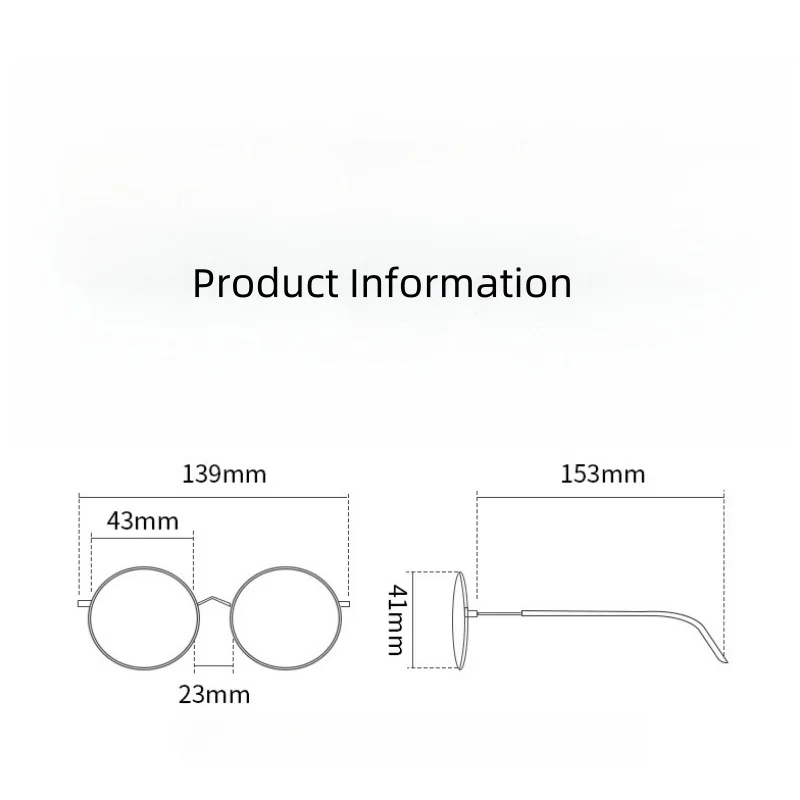 F·DRACON β Titanium Glasses Frame Retro Round Men's Glasses Frame Ultra-light Personality Optical Prescription Frame Female k080