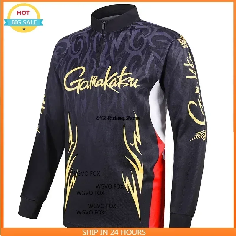 Sports Fishing Clothes Spring Summer Men Long Sleeve Outdoor Cycling Fishing Shirts Quick Dry Breathable Clothing - view 2