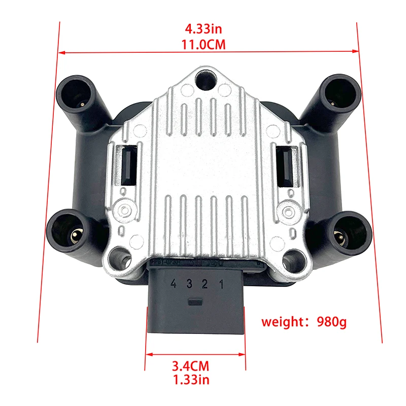 IGNITION COIL UF277 032905106B FOR VW Golf Jetta Lupo Nuevo Gol Pointer Polo Saveiro SportVan Transporter 1.2 1.6 1.8 2.0