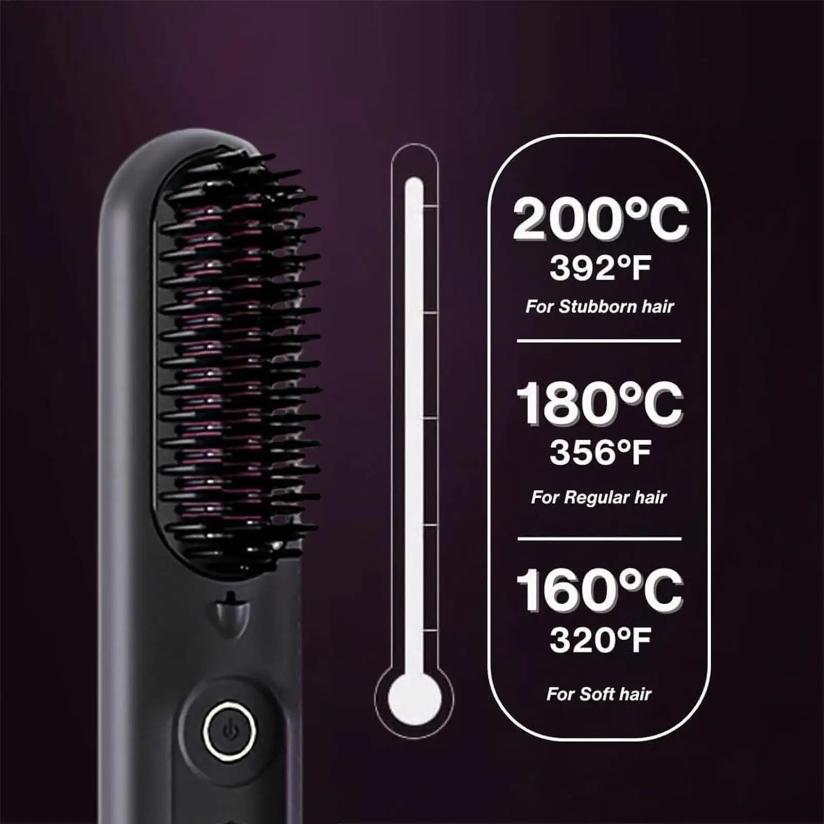 Cordless Hair Straightener Ceramic Heated Cordless Hair straightener travel styling comb for Girls Women Wife Girlfriend Home 3