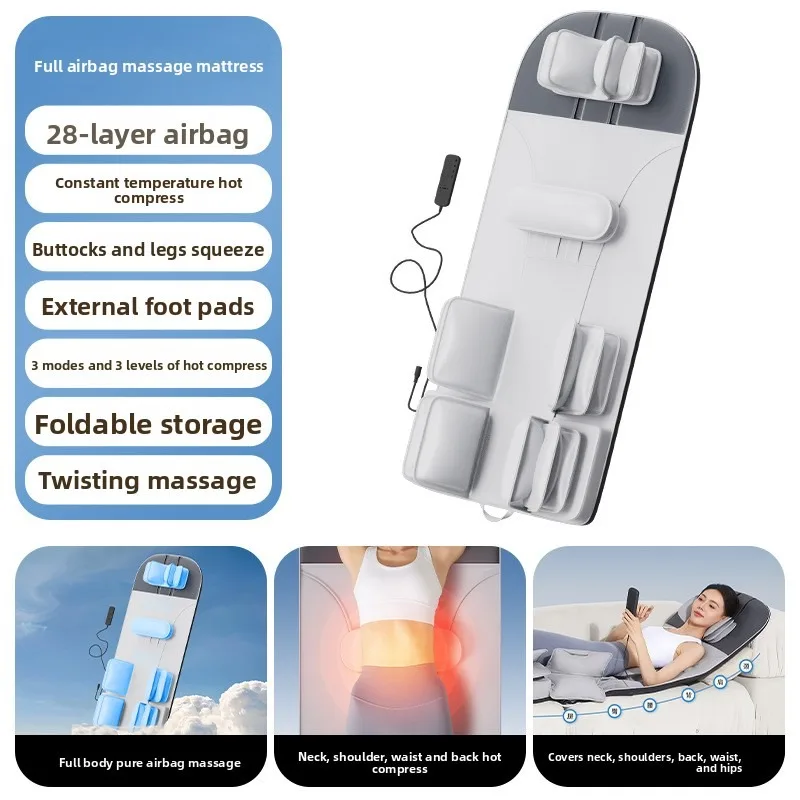 Airbag Massage Mat Full Body Home Use Multi Functional Head Neck Waist Back Neck Shoulder Waist Back Massage Neck Massager