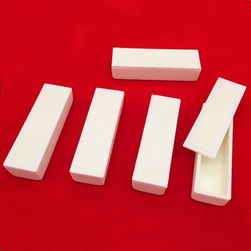 Imagen 2 del producto Bote Rectangular de aluminio con tapa, corindón/crisol de cerámica de alúmina 120 pura, longitud 50mm-99% mm * ancho 20mm-65mm cuadrado, Al2O3, 1 ud.