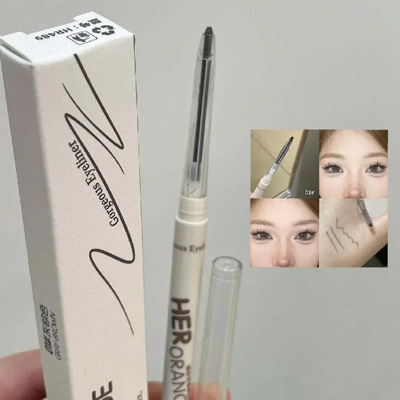 초콜릿 브라운 아이라이너 젤 펜 5가지 색상 오래 지속되는 방수 젤 아이라이너 라떼 커피 매트 실크웜 아이라이너 펜 메이크업