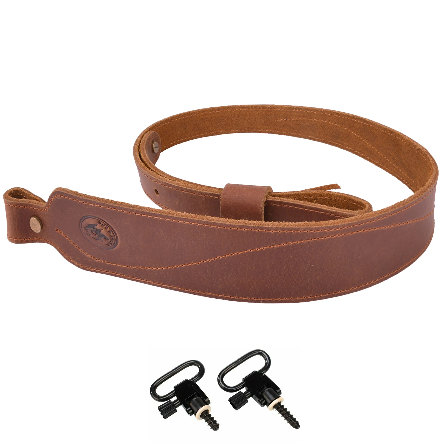 WAYNE'S DOG Shooting 2 Points Real Leather Rifle Gun Sling Soft Gun Strap Vintage Look Shoulder Slings With Swivels