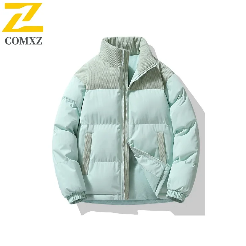 

COMXZ мужская куртка 2025, новая зимняя куртка для пешего туризма, кемпинга, ветрозащитная водонепроницаемая куртка с капюшоном, модная мужская и женская куртка-пуховик