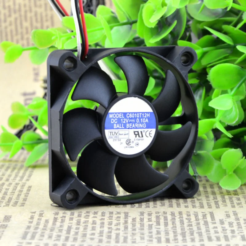 X 1PCS AVC C6010T12H | 12V 0.10A | 6CM | Mute Industrial Chassis Fan