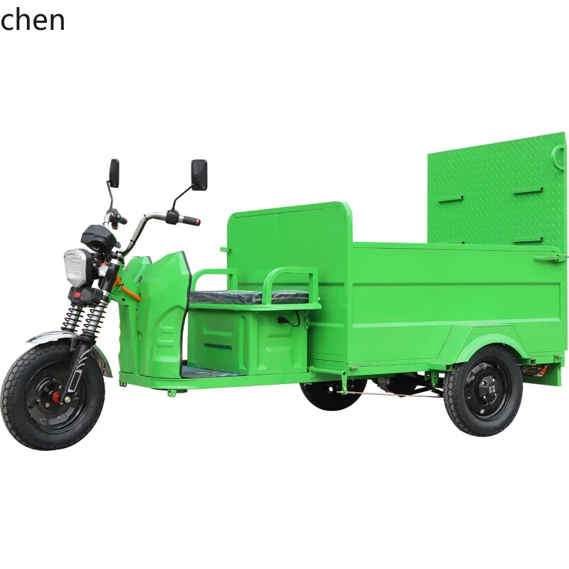 Zws. Electric garbage truck Sanitation truck Tricycle trash can transportation Transshipment four or six barrels Community