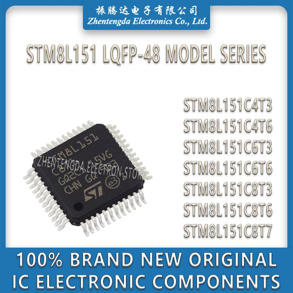 

STM8L151C4T3 STM8L151C4T6 STM8L151C6T3 STM8L151C6T6 STM8L151C8T3 STM8L151C8T6 STM8L151C8T7 STM8L151 STM8L IC MCU Chip LQFP-48