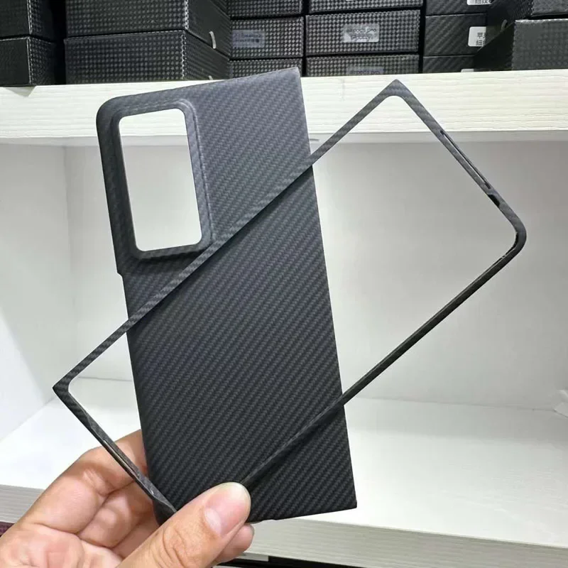 Capa para huawei honor magic v2 real fibra de carbono aramida anti-explosão dobrável celular capa protetora escudo