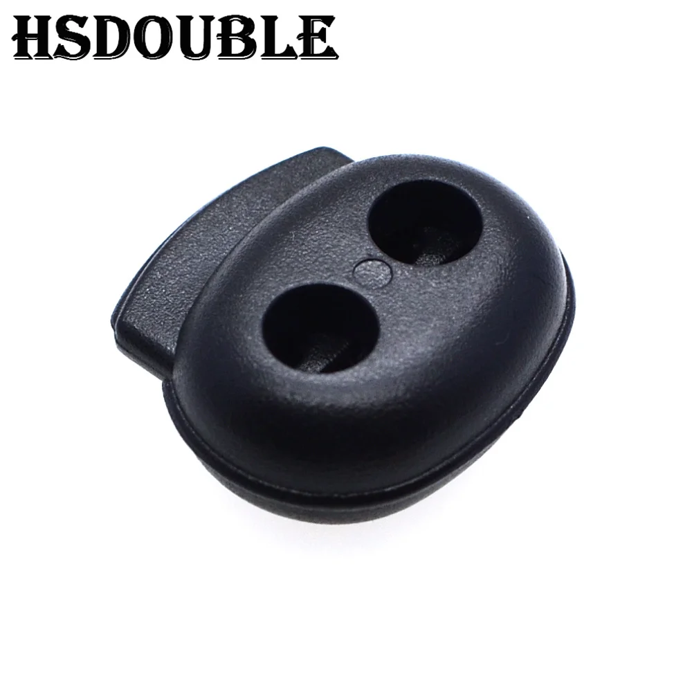 25 Pcs/Pack Plastic Cord Lock Stopper Toggle Clip Black 18mm*19mm*6.5mm